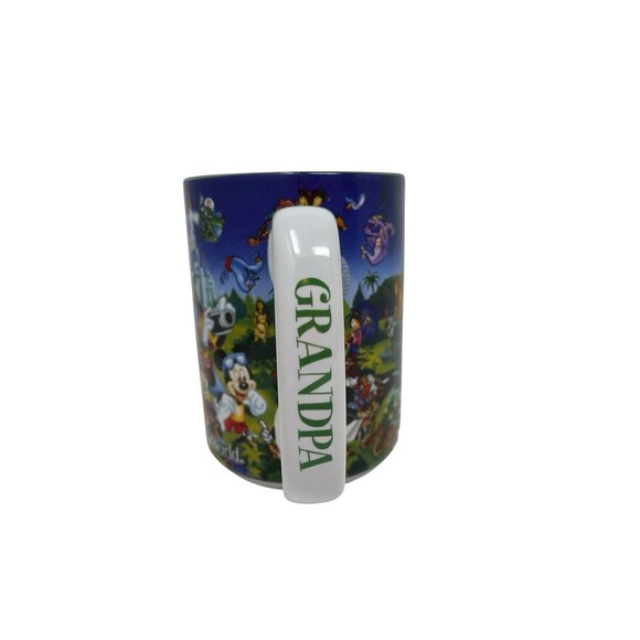 Walt Disney World Mug Cup GRANDPA Four Parks Coffee Tea All Over Character - Picture 2 of 14